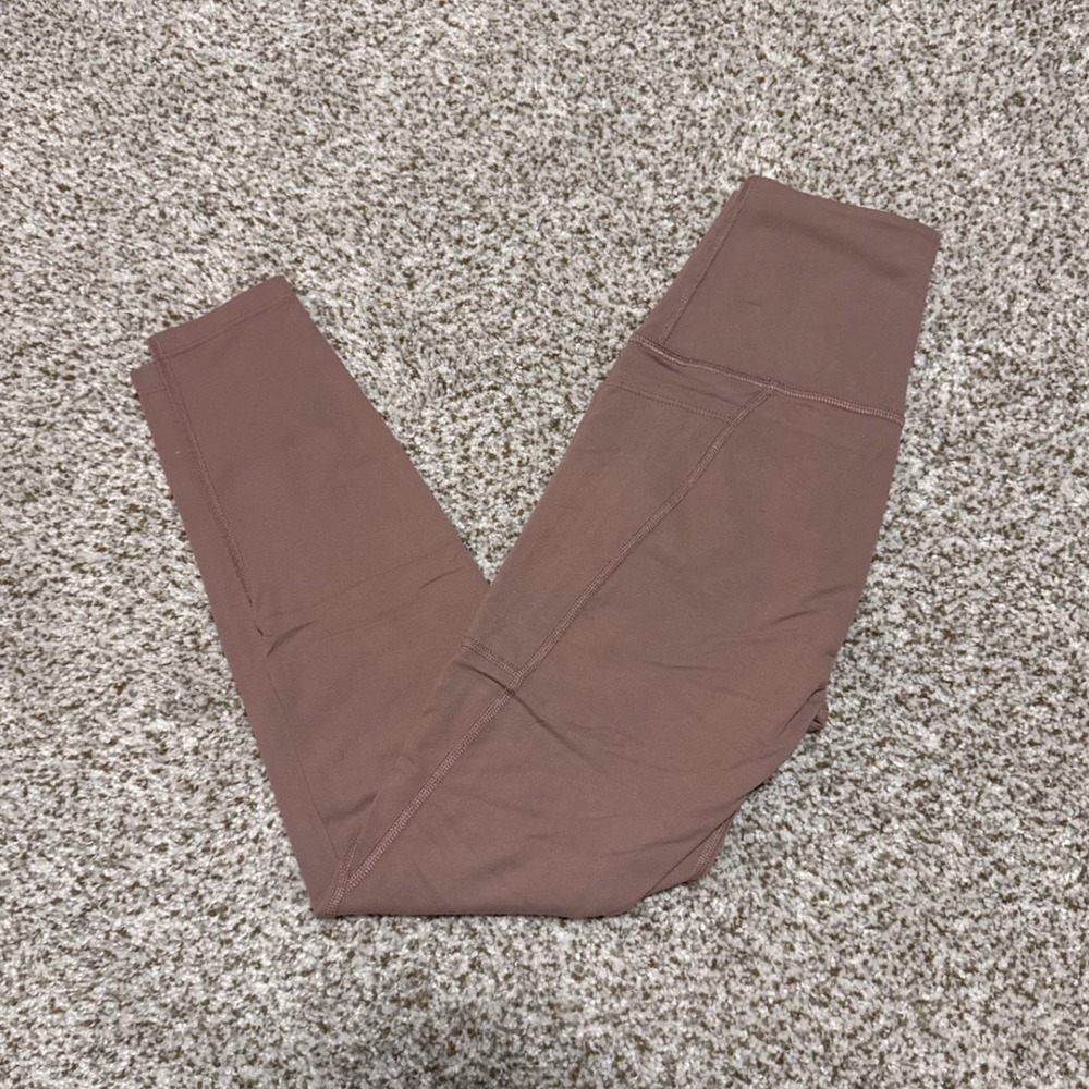 Beyond Yoga High Waisted Pocket Leggings Mauve Brown Small